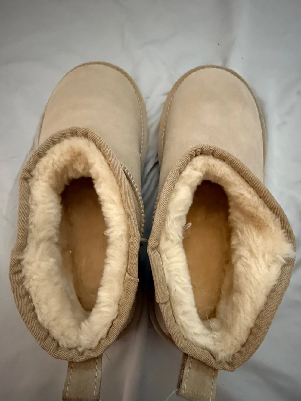 UGG Short Suede Boots in Sand